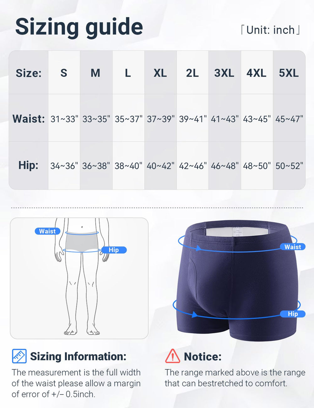 HANSILK soft elastic waistband for a secure, discreet fit.