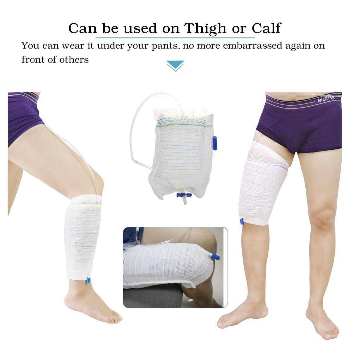 HANSILK leg bag holder worn on thigh or calf for secure wear.
