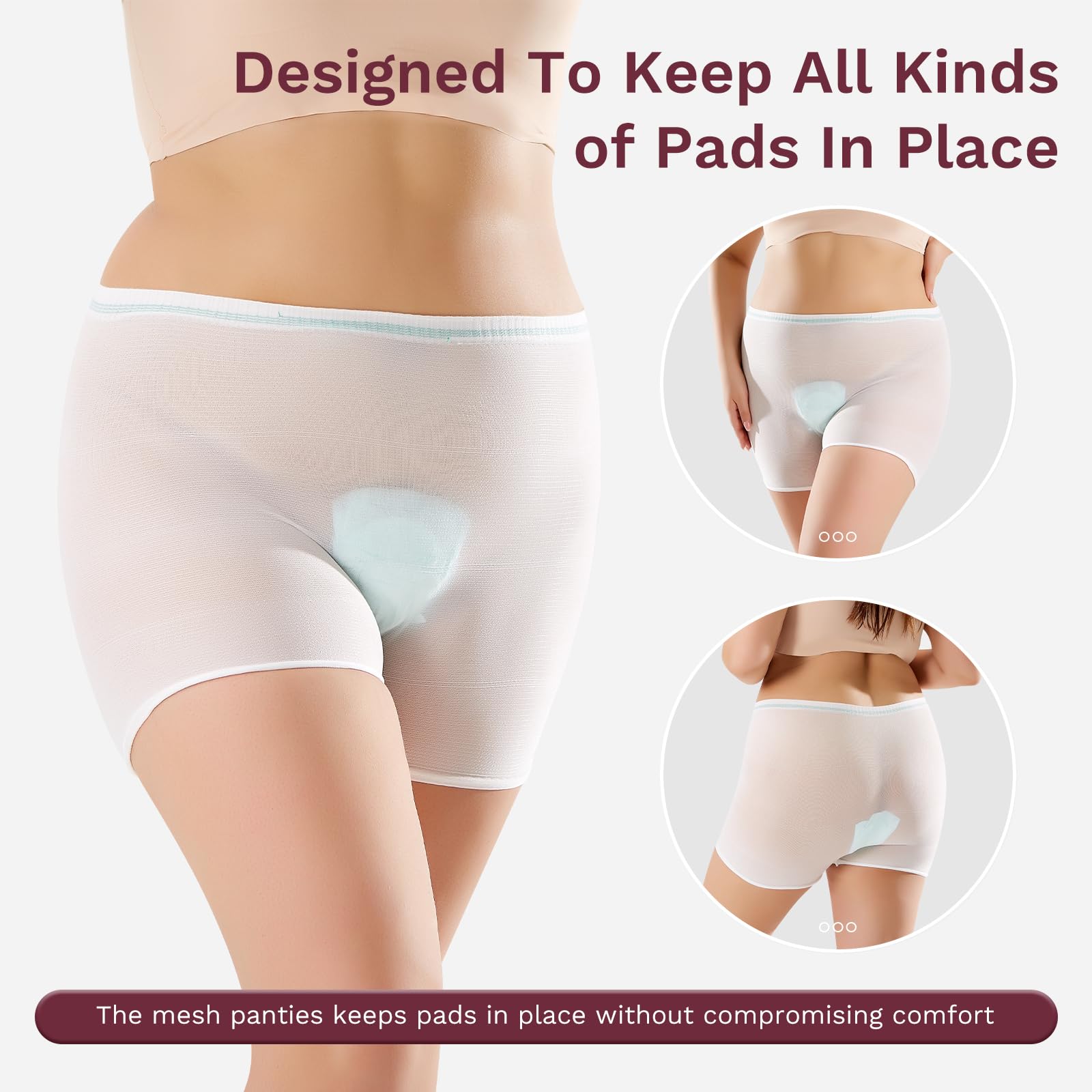 HANSILK postpartum underwear with pads stays securely in place