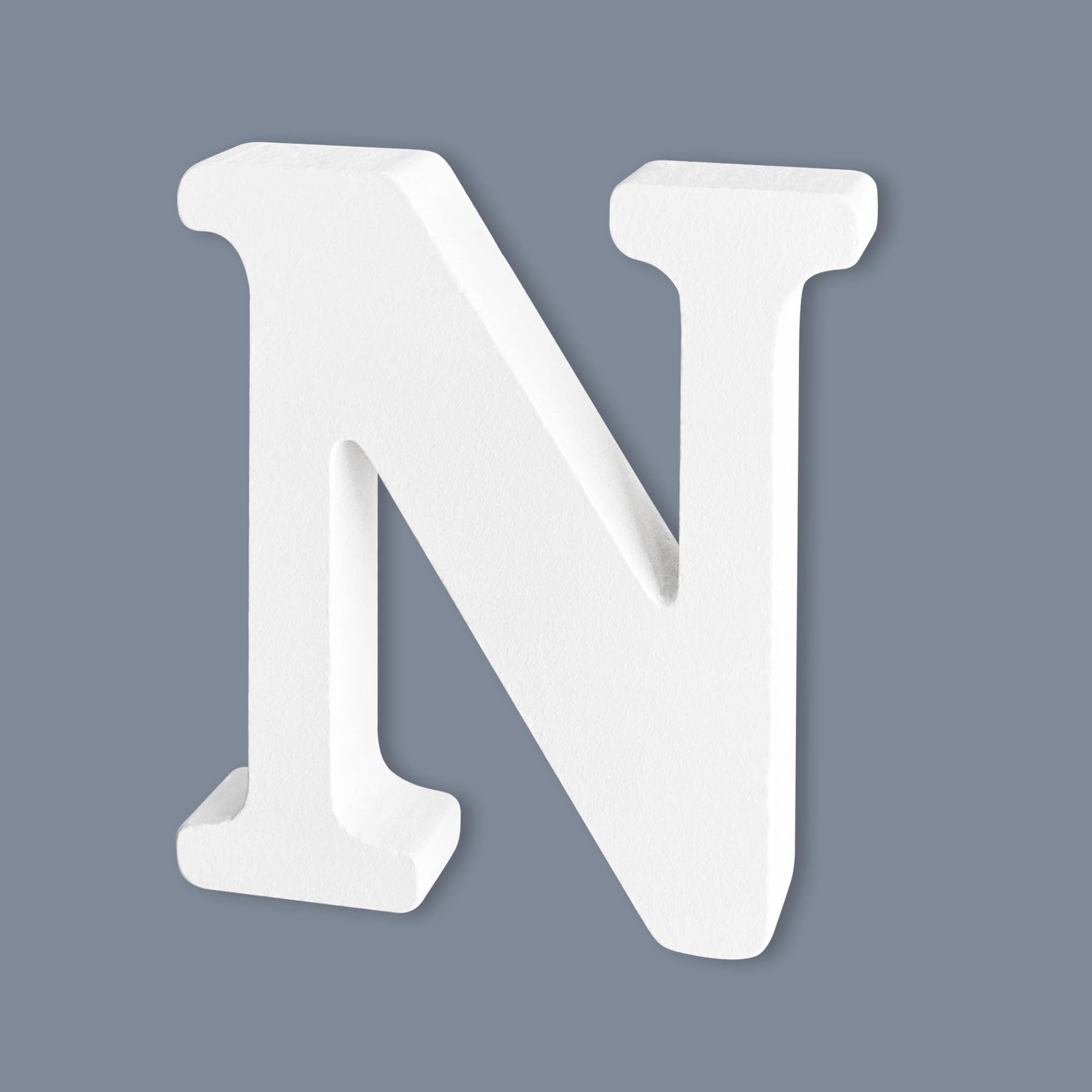 HANWER letter N front view, ready for DIY wall or shelf decor.