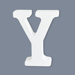 HANWER 6-inch wood letter Y for wall decor, ready to personalize spaces.