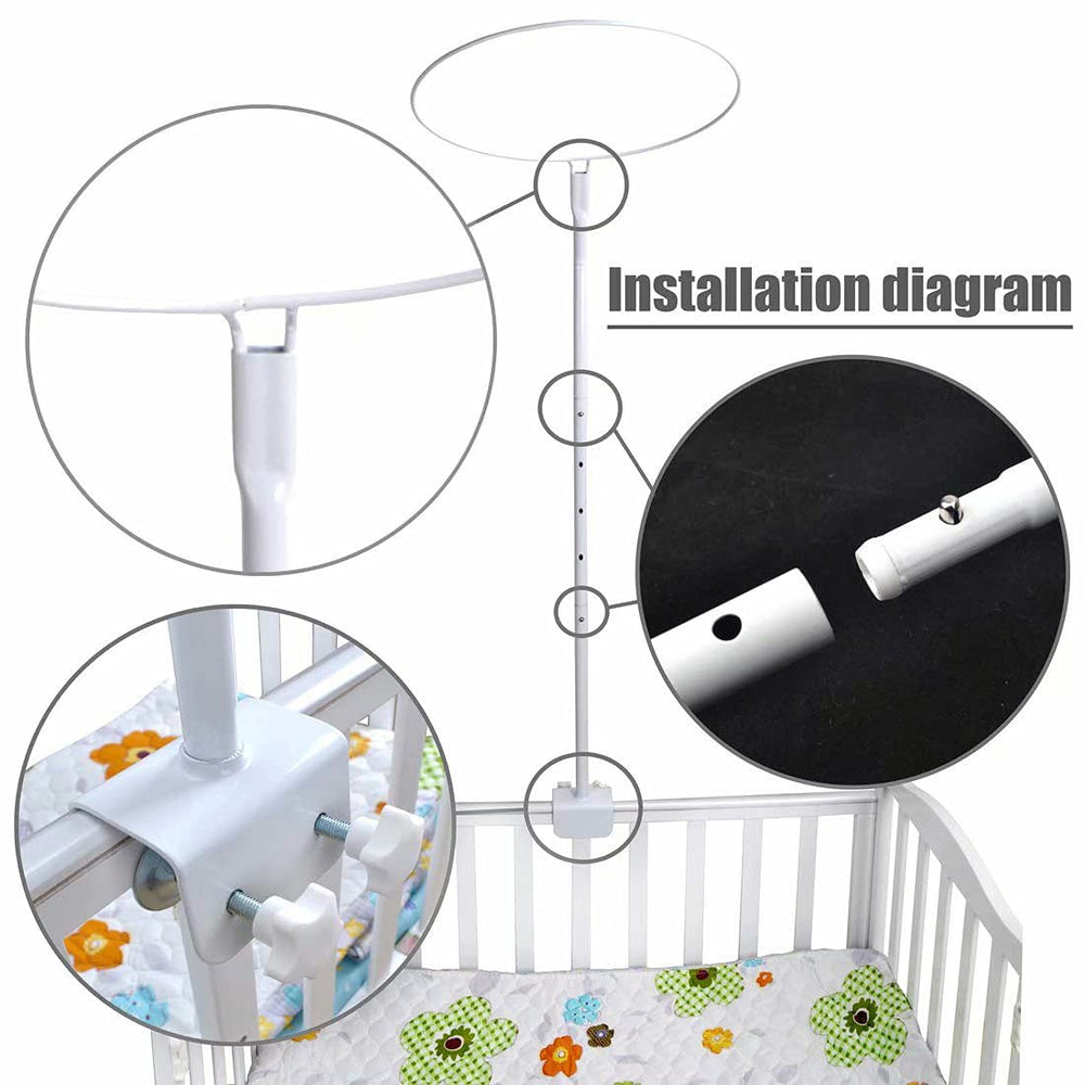 HanYun one-size-fits-most canopy covers cribs, cots, and Moses baskets.