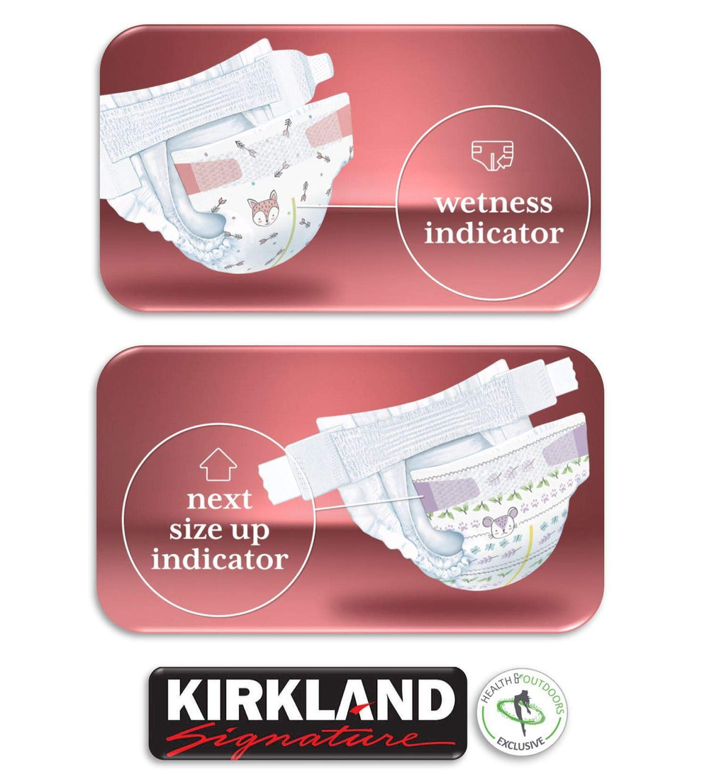 HAO Kirkland Signature Diapers Size 2 cushioned liner provides gentle skin contact