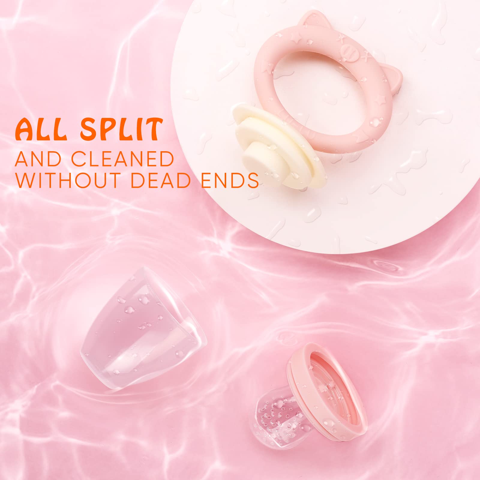HAOBAOBEI silicone feeder with 4m+ use for safe baby tasting.