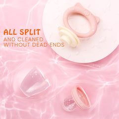 HAOBAOBEI silicone feeder with 4m+ use for safe baby tasting.