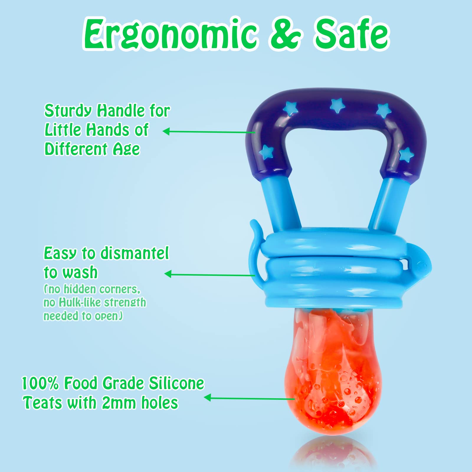 HAOBAOBEI silicone sac small for gentle gum relief during teething
