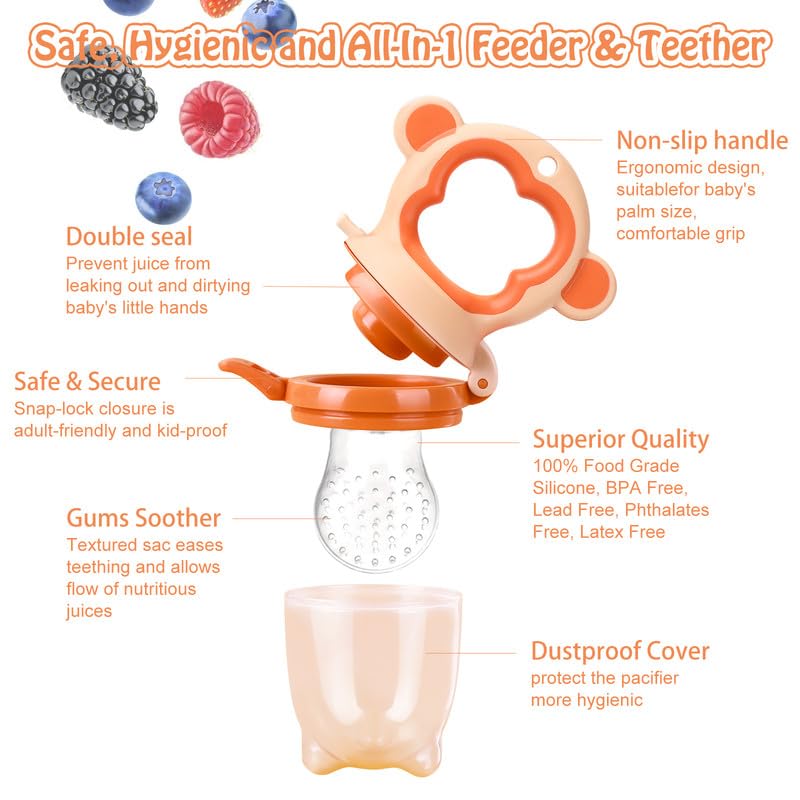 HAOBAOBEI teether handle deer-shaped provides soothing tactile feedback.