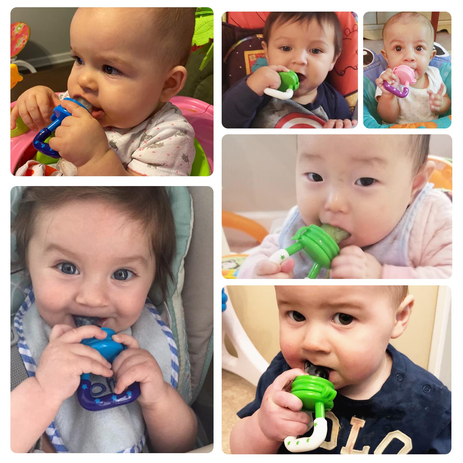 HAOBAOBEI two-pack feeder set with multiple size pouches for growing babies