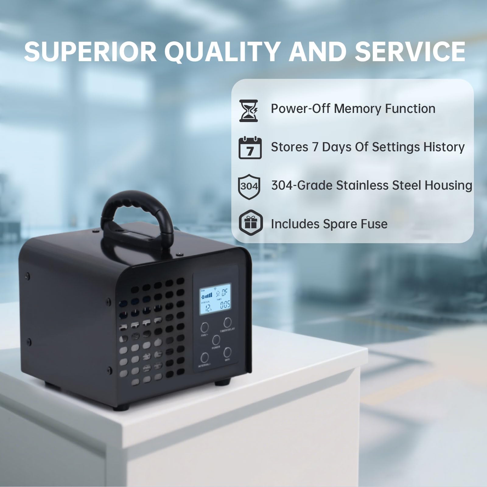 Haoguo ozone generator stainless steel housing ensures long lasting durability