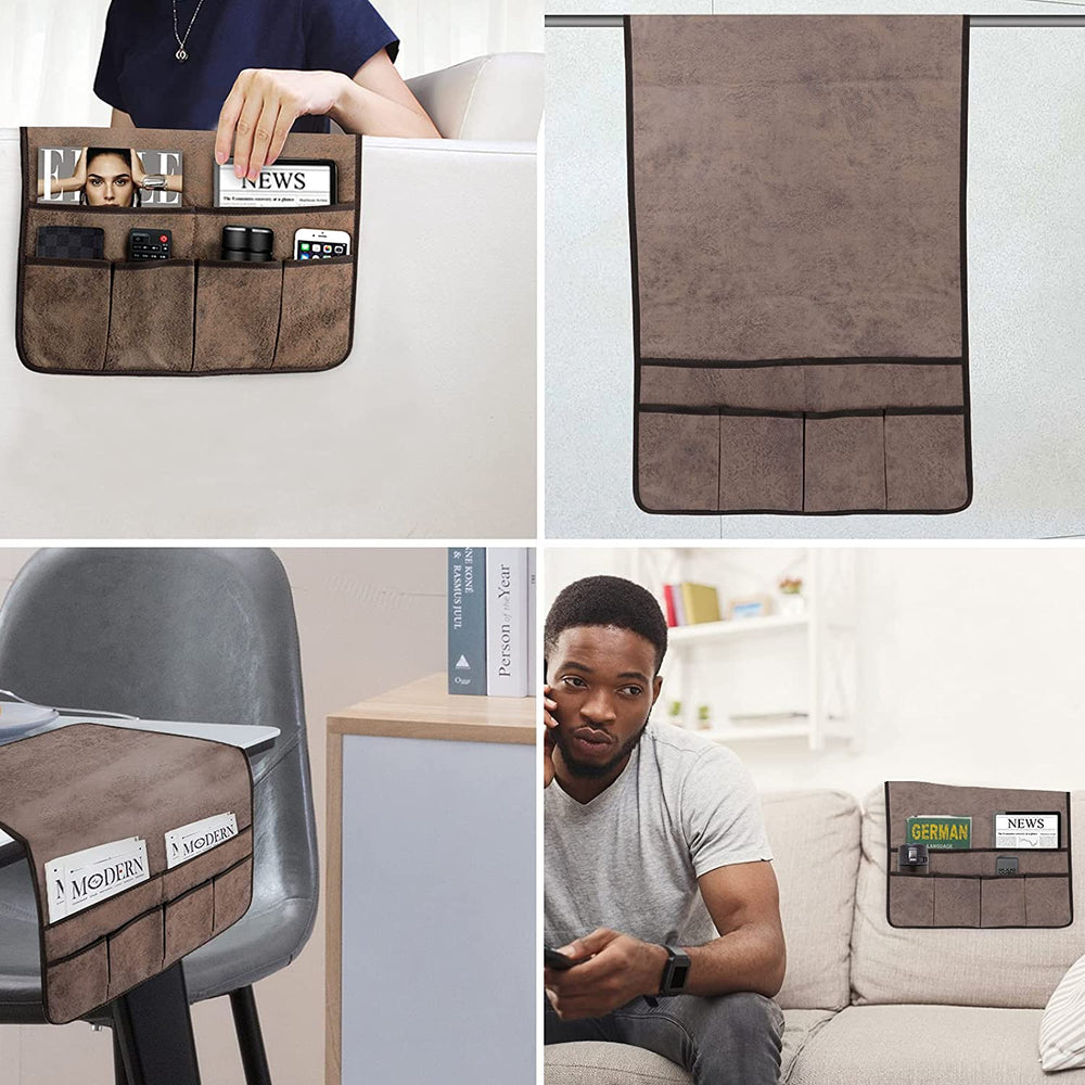 HAOMAIJIA recliner bedside caddy keeps essentials within arm's reach.