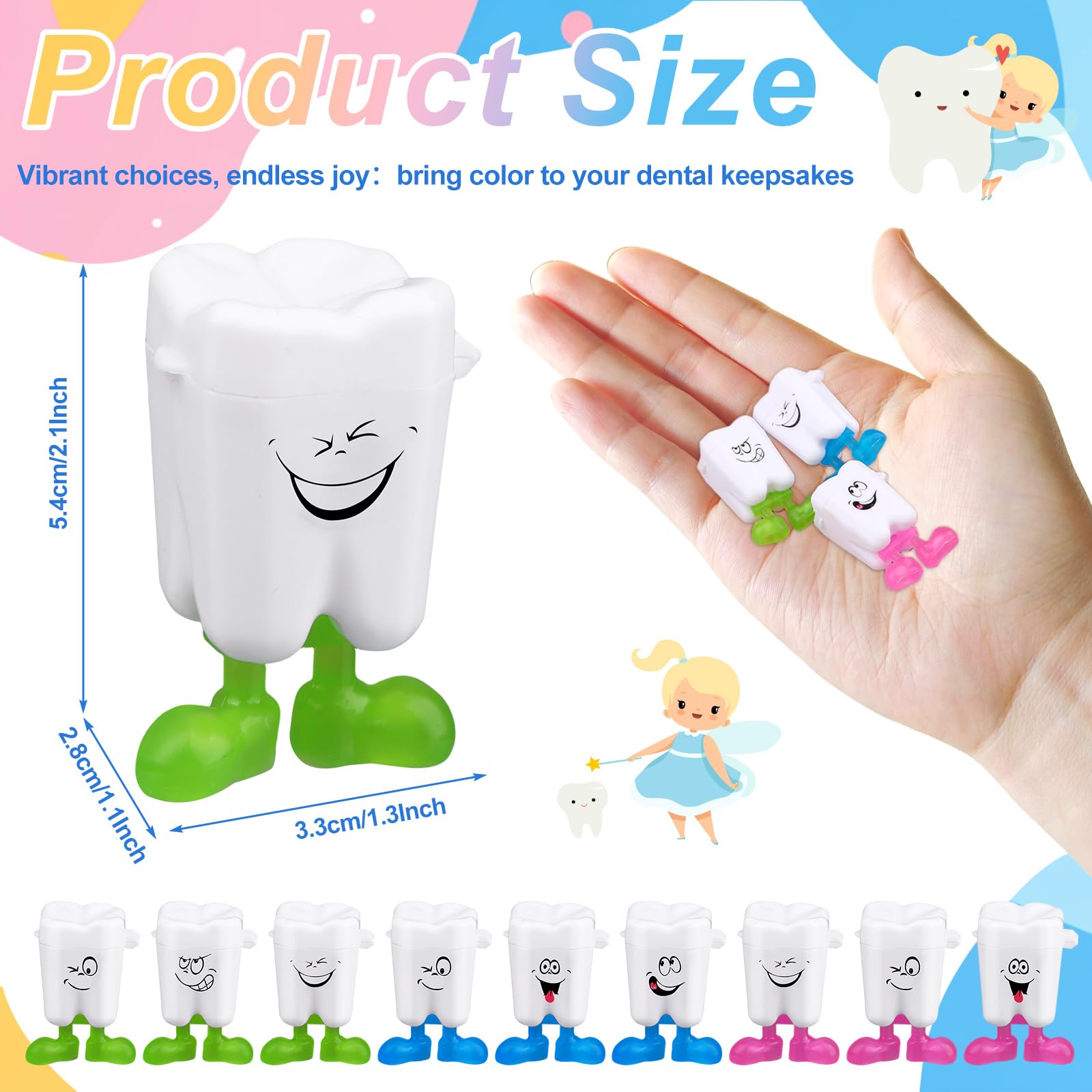 Haomian tooth-saver box with hinged lid keeps baby teeth securely stored.