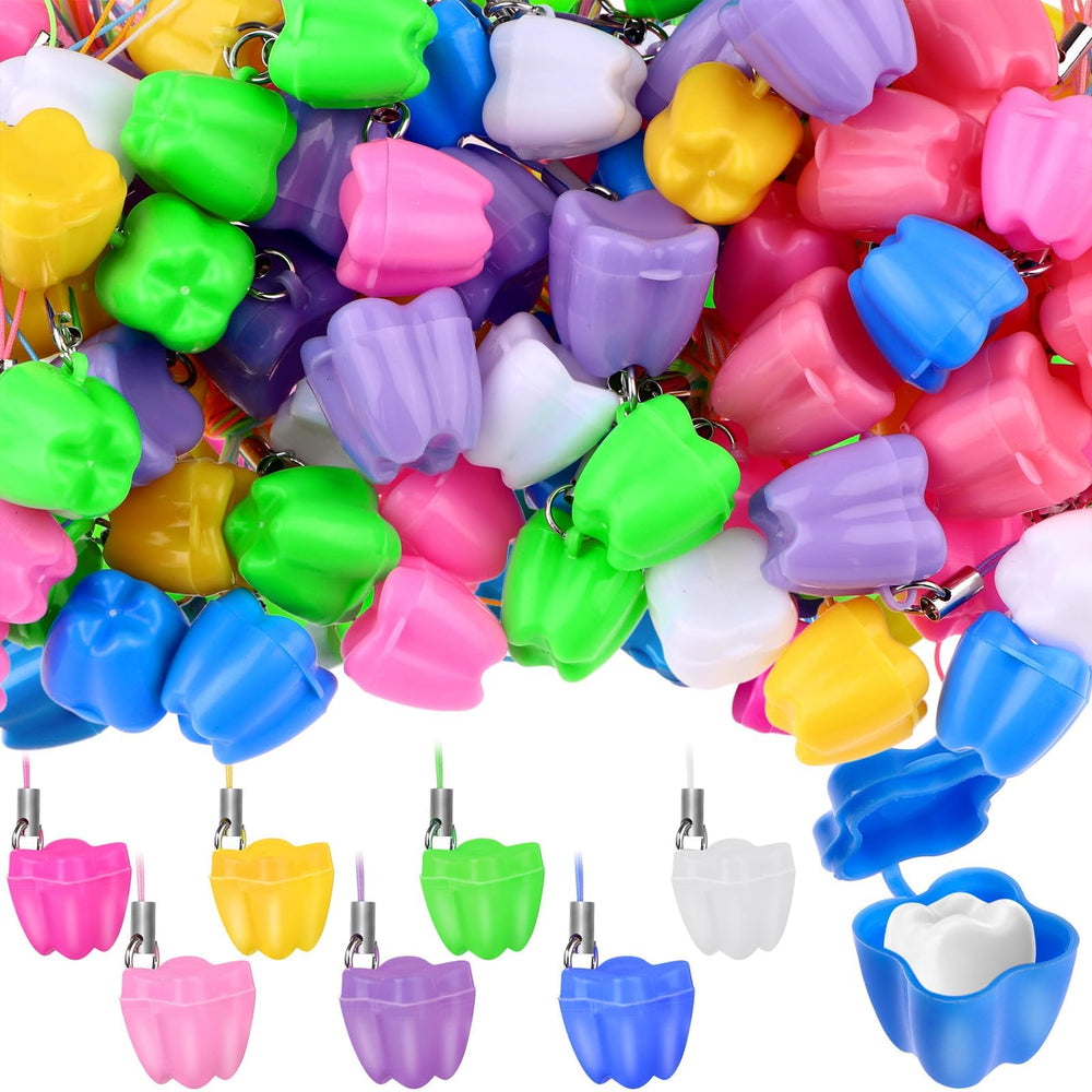 Haomian Tooth Saver Necklace pink: durable tooth box for lost teeth storage.