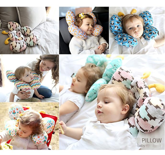 haozaikeji butterfly pillow airplane use supports head during flights.