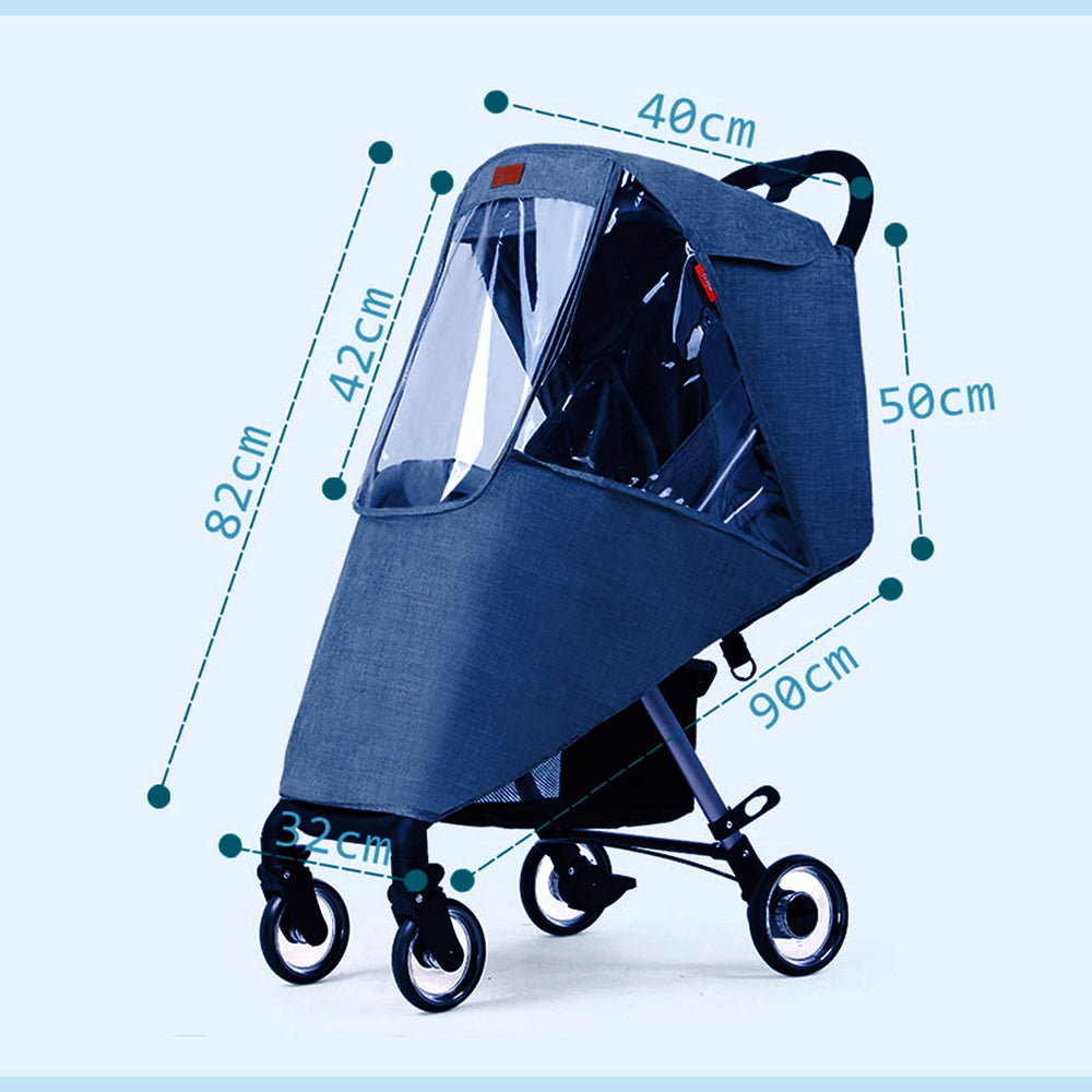 haozaikeji rain cover with 270-degree view window to monitor baby easily.