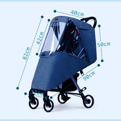 haozaikeji rain cover with 270-degree view window to monitor baby easily.