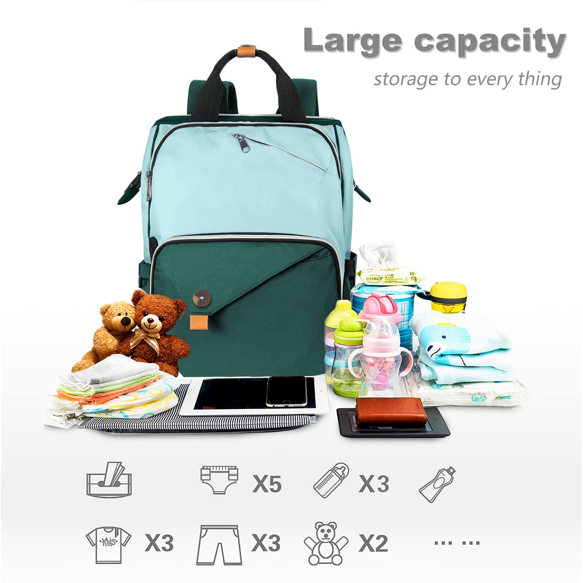 Hap Tim insulated pockets preserve bottle temperature for hours.