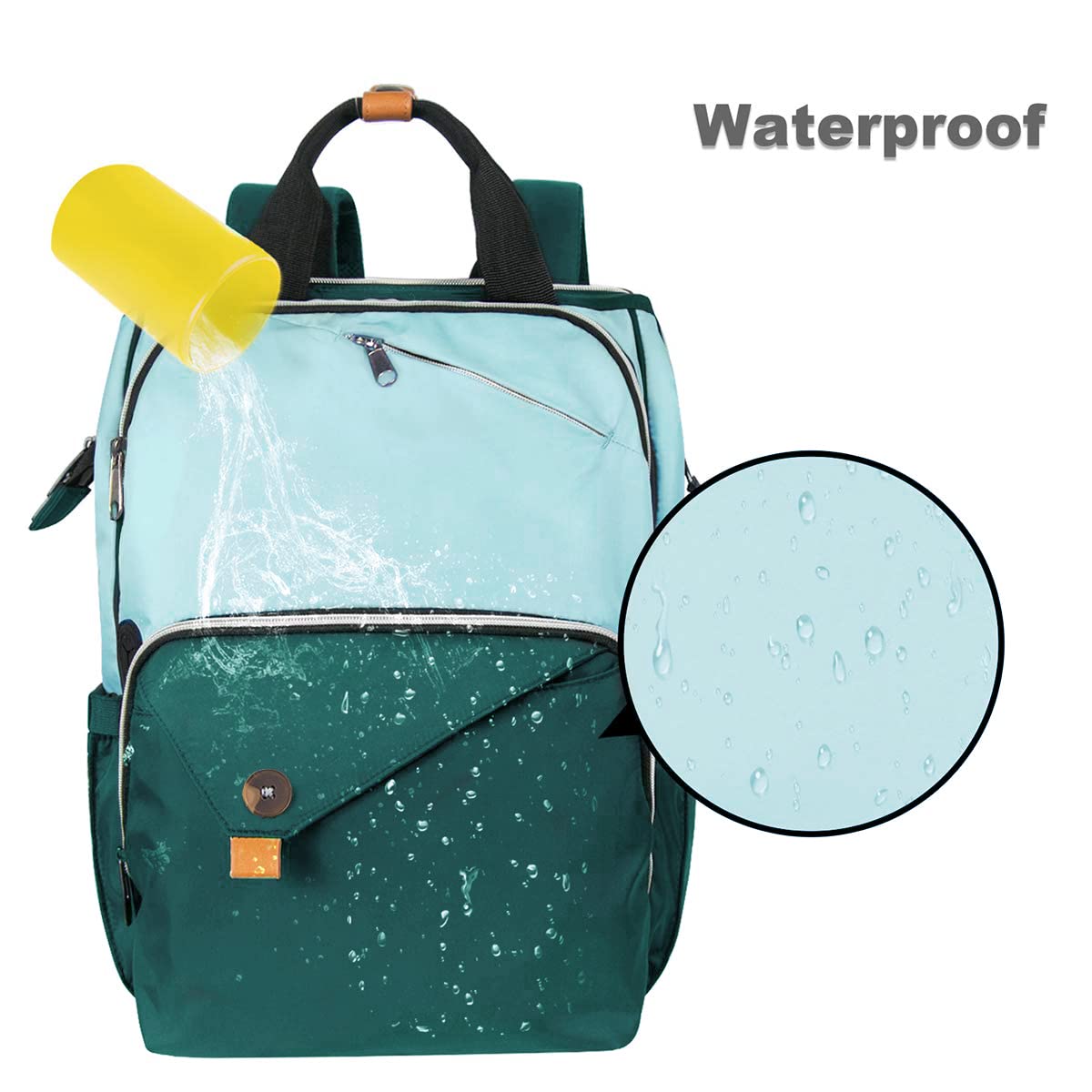 Hap Tim 18-pocket layout helps quick organization for parents.