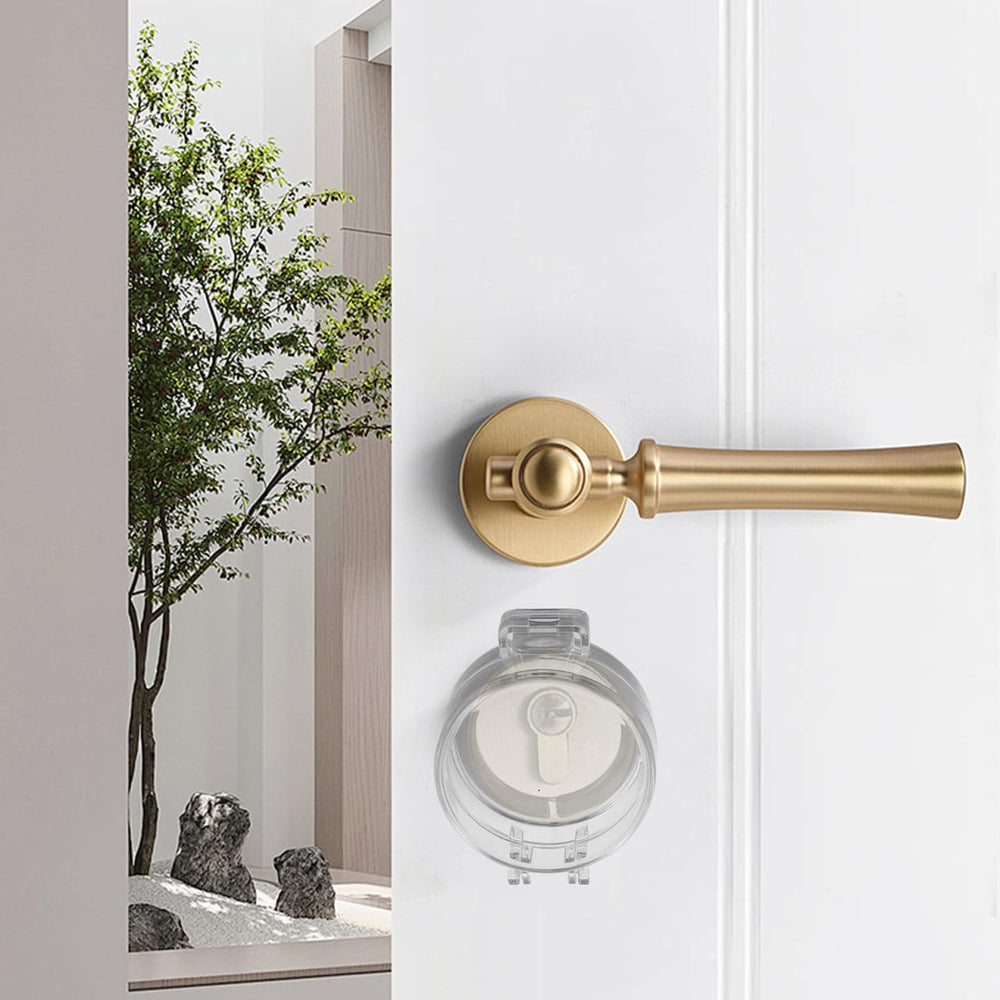 HAPINARY door lock cover clear closeup material demonstrates a durable, deformation-resistant design.