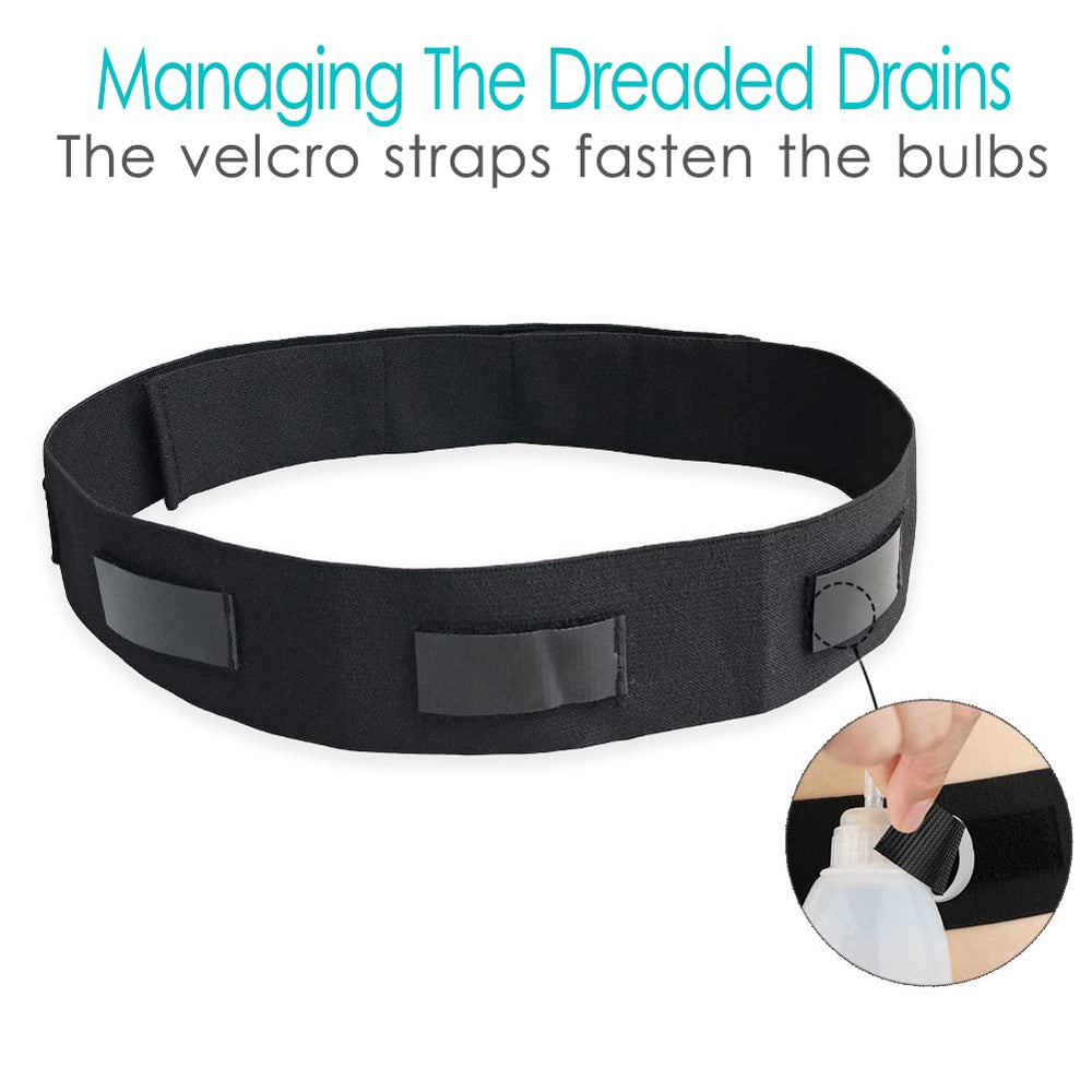 HapiPoppy drain belt with four bulbs securely held for mobility.