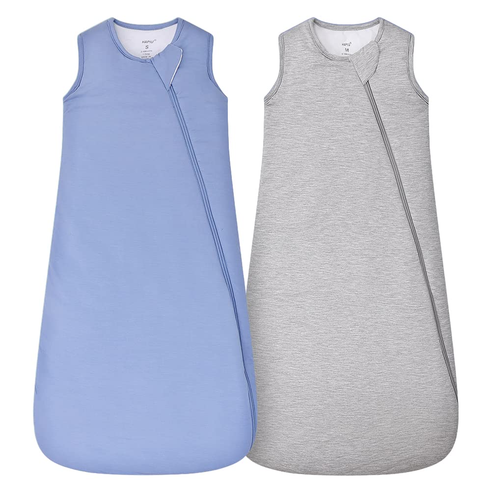 HAPIU bamboo rayon sleep sack with 1.0 TOG for all-season comfort.