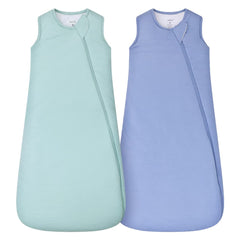 HAPIU bamboo rayon sleep sack in Sage & Blue, ultra-soft warmth for baby