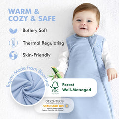 HAPIU bamboo sleep sack 2-way zipper enables easy diaper changes.