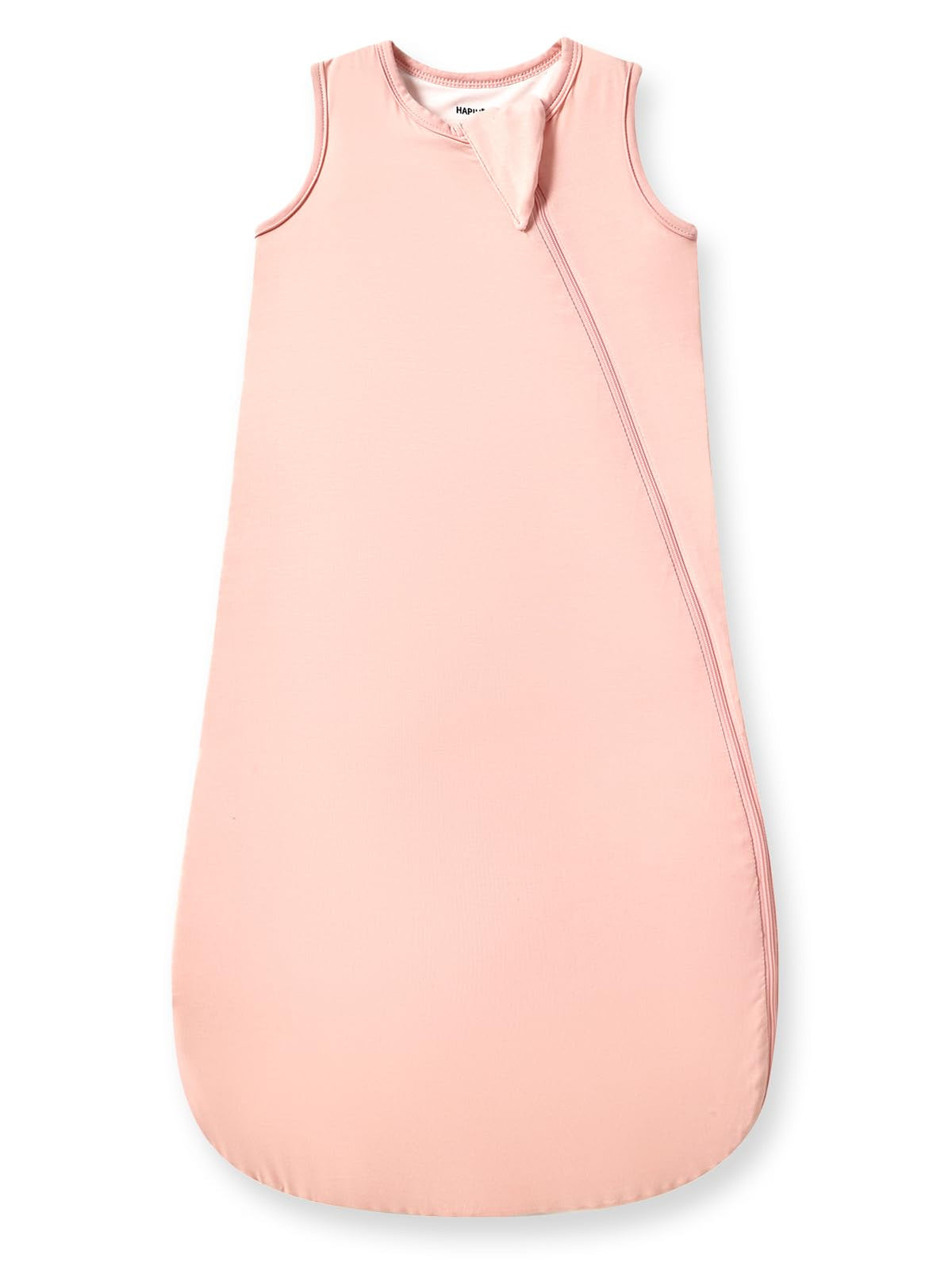 HAPIU bamboo sleep sack blush front view demonstrates buttery-soft fabric for comfortable sleep