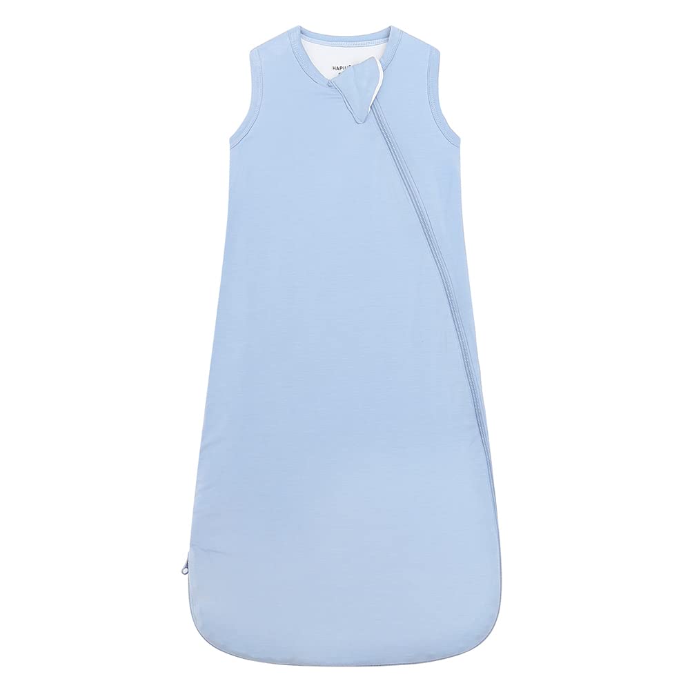 HAPIU bamboo sleep sack in fog for 18-36 months keeps baby cozy and dry.