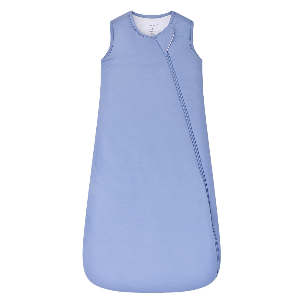 HAPIU bamboo sleep sack Moonlight Blue front view for toddlers