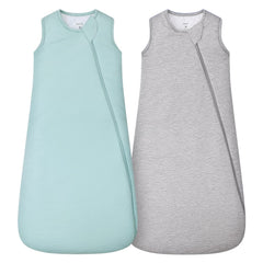 HAPIU bamboo sleep sack in sage front view offers cozy all-season wear.
