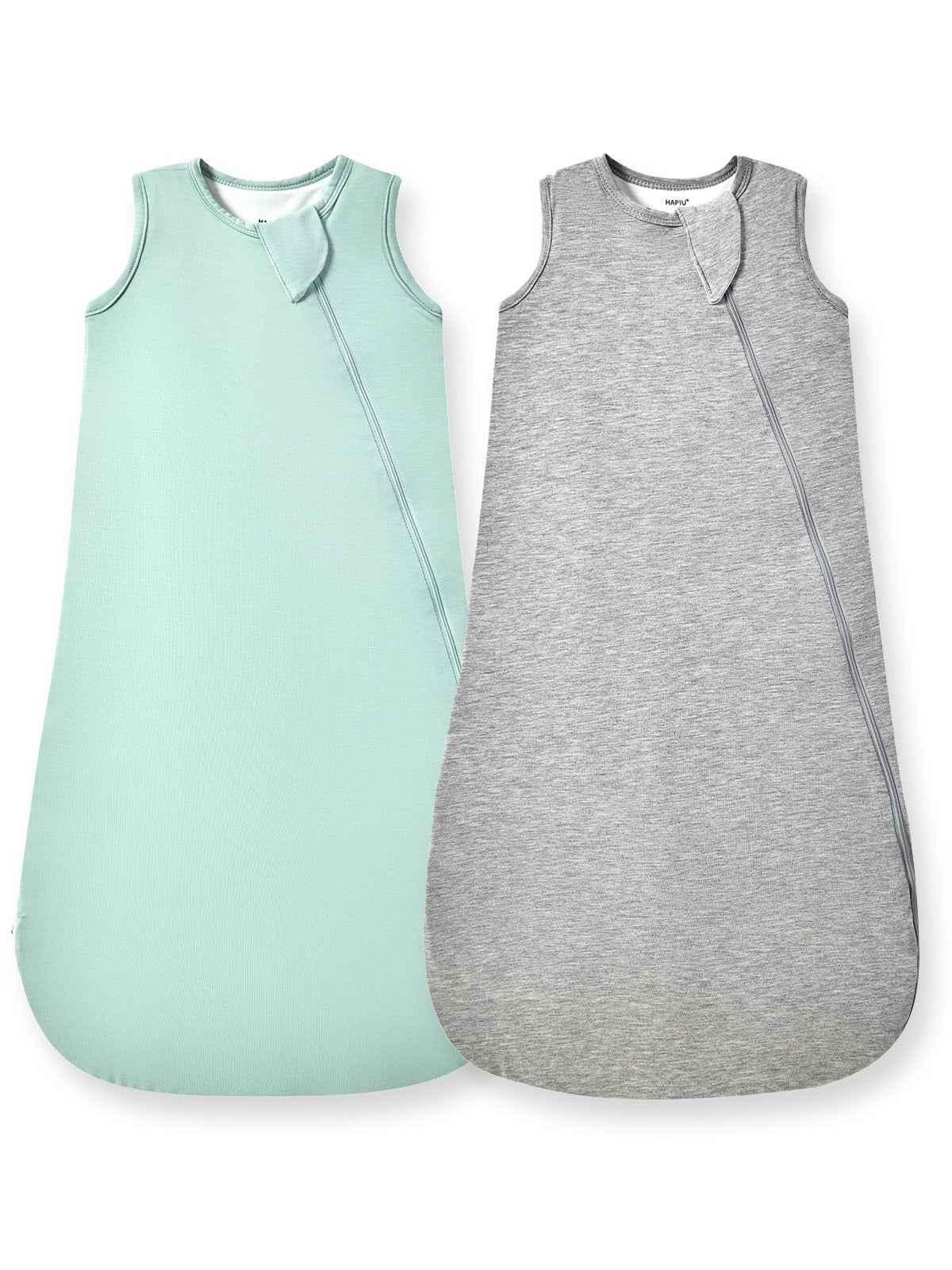 HAPIU bamboo sleep sack in Sage provides gentle warmth and skin-friendly comfort for babies.