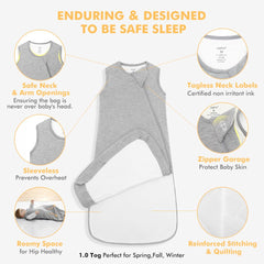 HAPIU wearable blanket with 2-way zipper ensures safe, easy dressing.