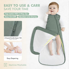 HAPIU roomier TOG 1.0 sleep sack grows with baby and offers all-season comfort.