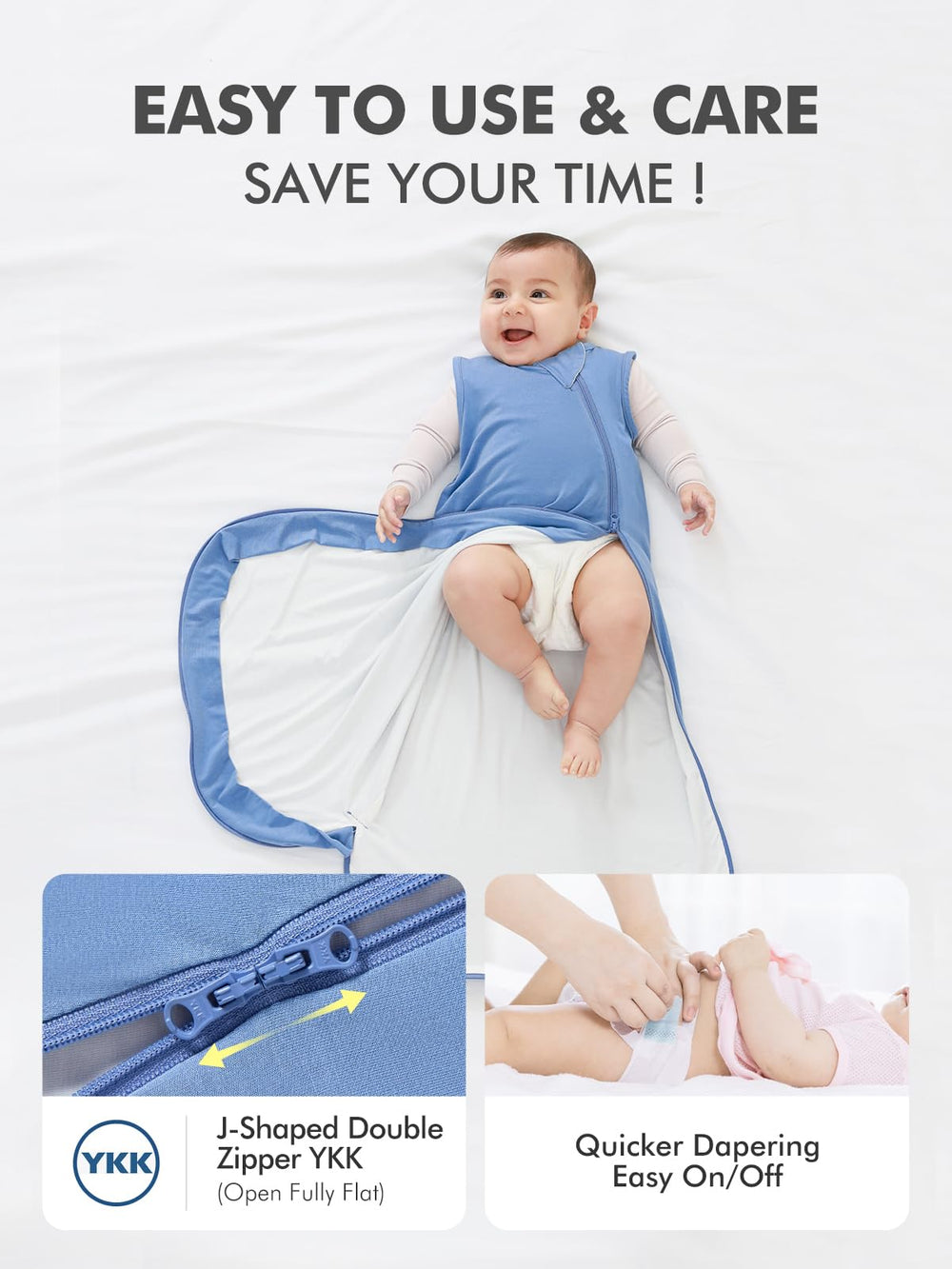 HAPIU roomy design supports leg movement and growth while staying cozy.