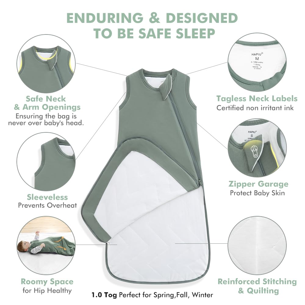 HAPIU safety features including zipper garage and safe neck openings.