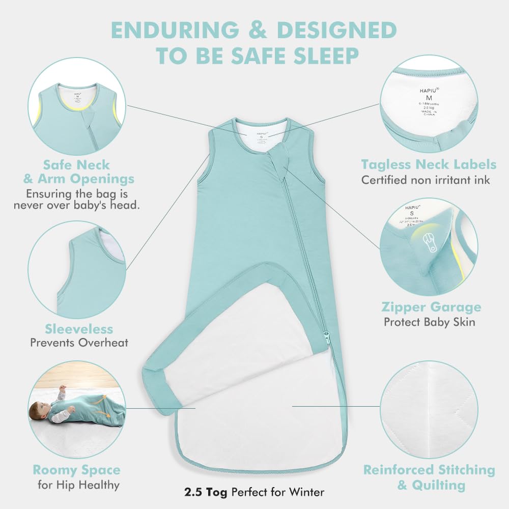 HAPIU Sage and Slate Blue 2-pack packaging for babies and toddlers