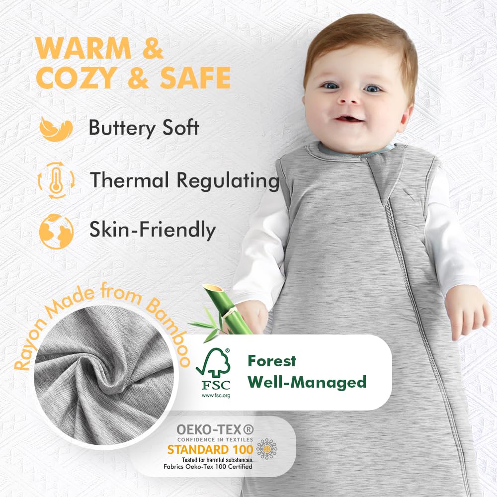 HAPIU sleep sack zipper 2-way enables flat opening for diaper changes