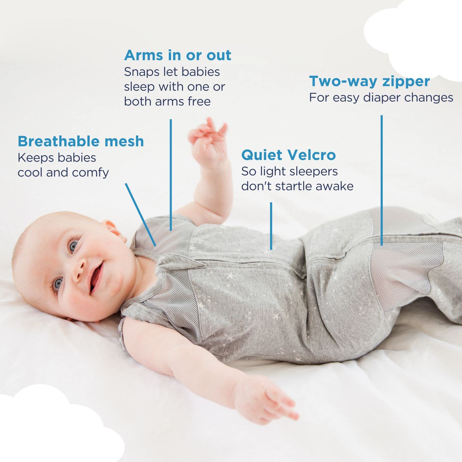 Sleepea inner flaps deliver a snug embrace for soothing nights