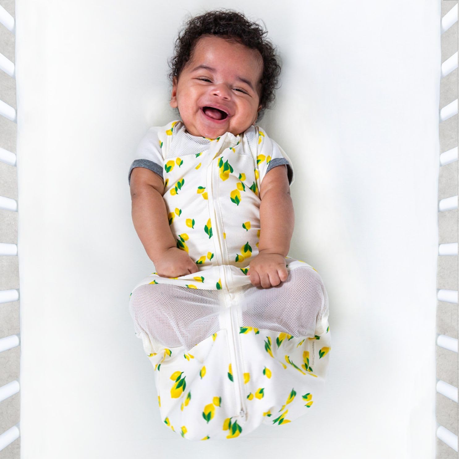 Happiest Baby Sleepea swaddle inner flaps provide snug womb-like embrace for comfort.