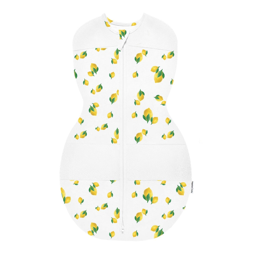 Happiest Baby Sleepea swaddle packaging highlights premium organic cotton and safety-focused design.