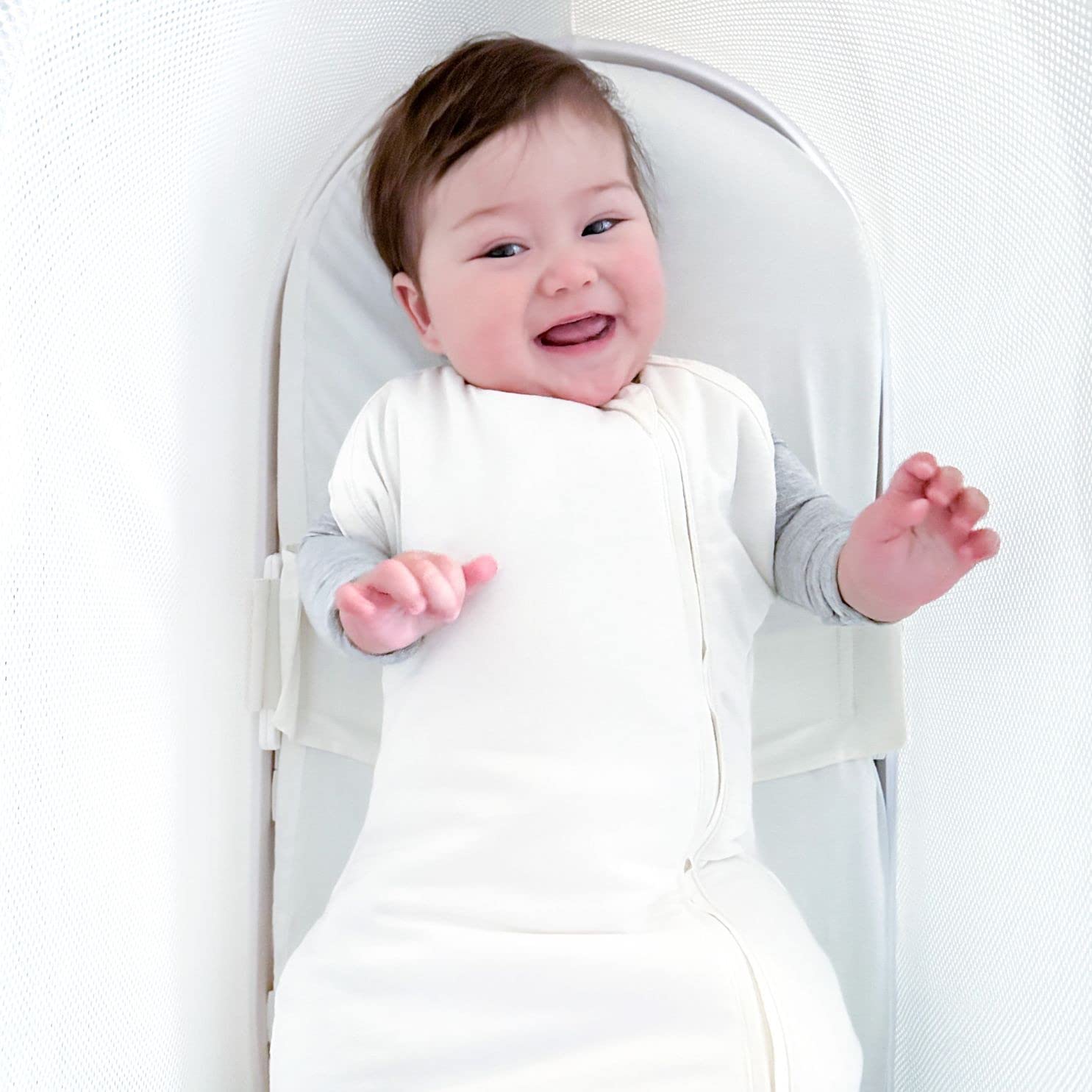 Happiest Baby SNOO Comforter Sack graphite small arms-out option for transitional sleep