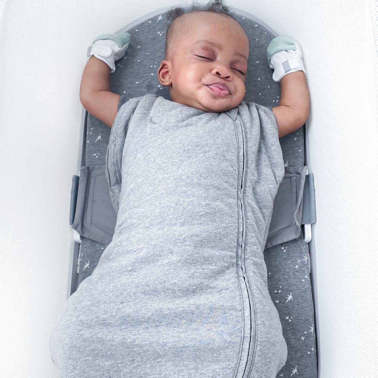 Happiest Baby SNOO Comforter Sack graphite small two-way zipper enabling easy diaper changes