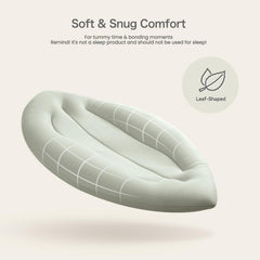 Happle sunny baby lounger corner padding highlights 360 degree safety during tummy time and diaper changes