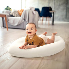 Happle Sunny lounger cover shows snug fit to prevent slipping during play.