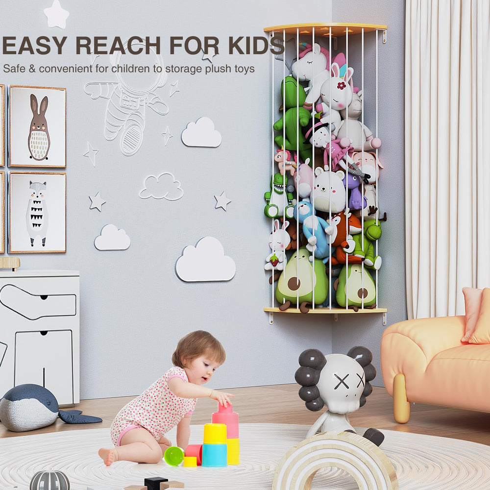 Happnear 80-inch hammock extended shows large capacity for plush toys.