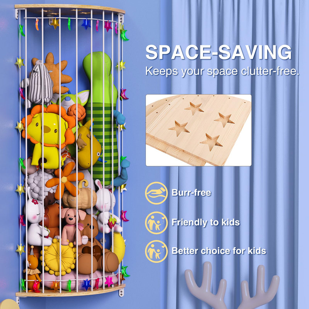 Happnear LED light included adds soft illumination for night time display.