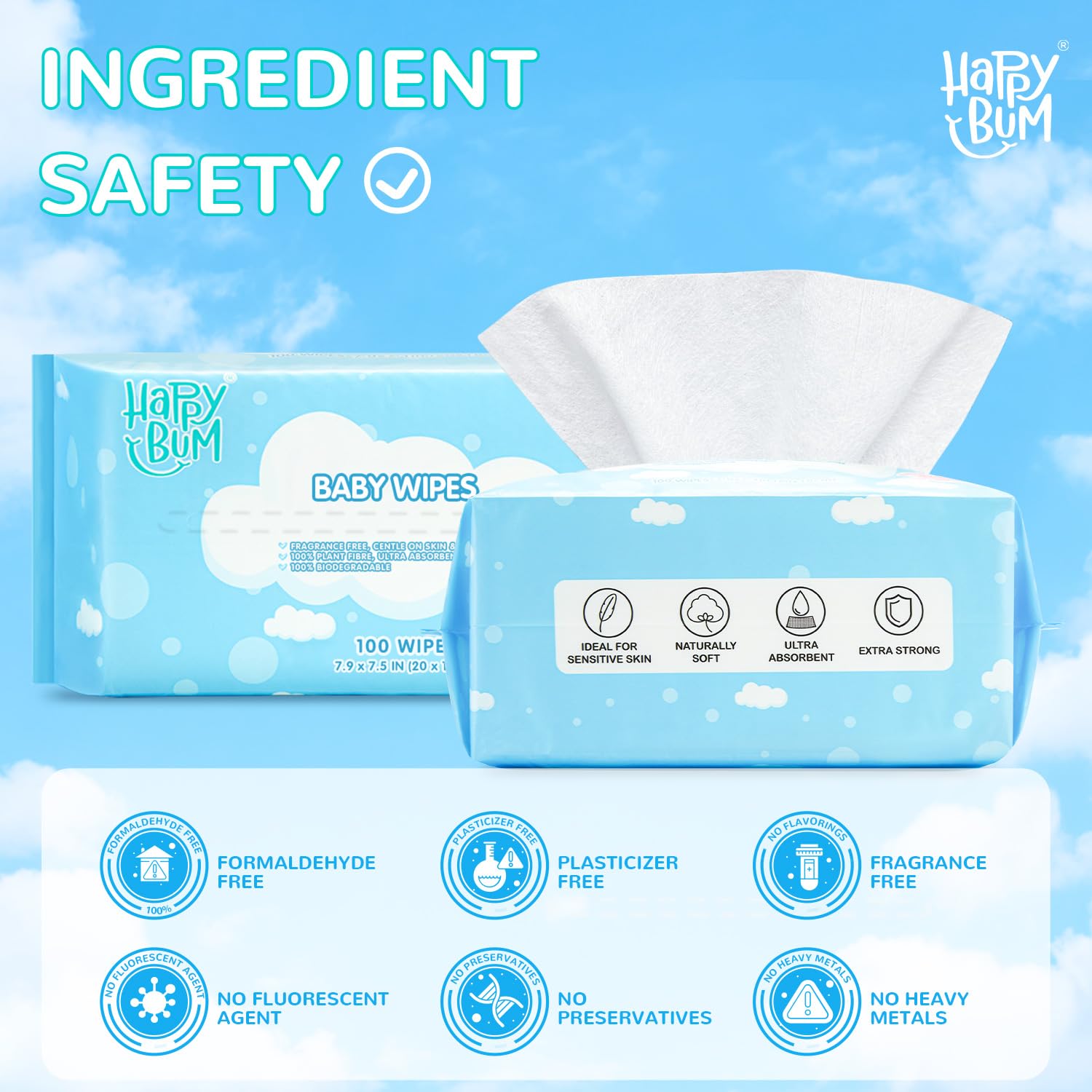 Happy Bum travel-friendly pack keeps wipes handy away from home.