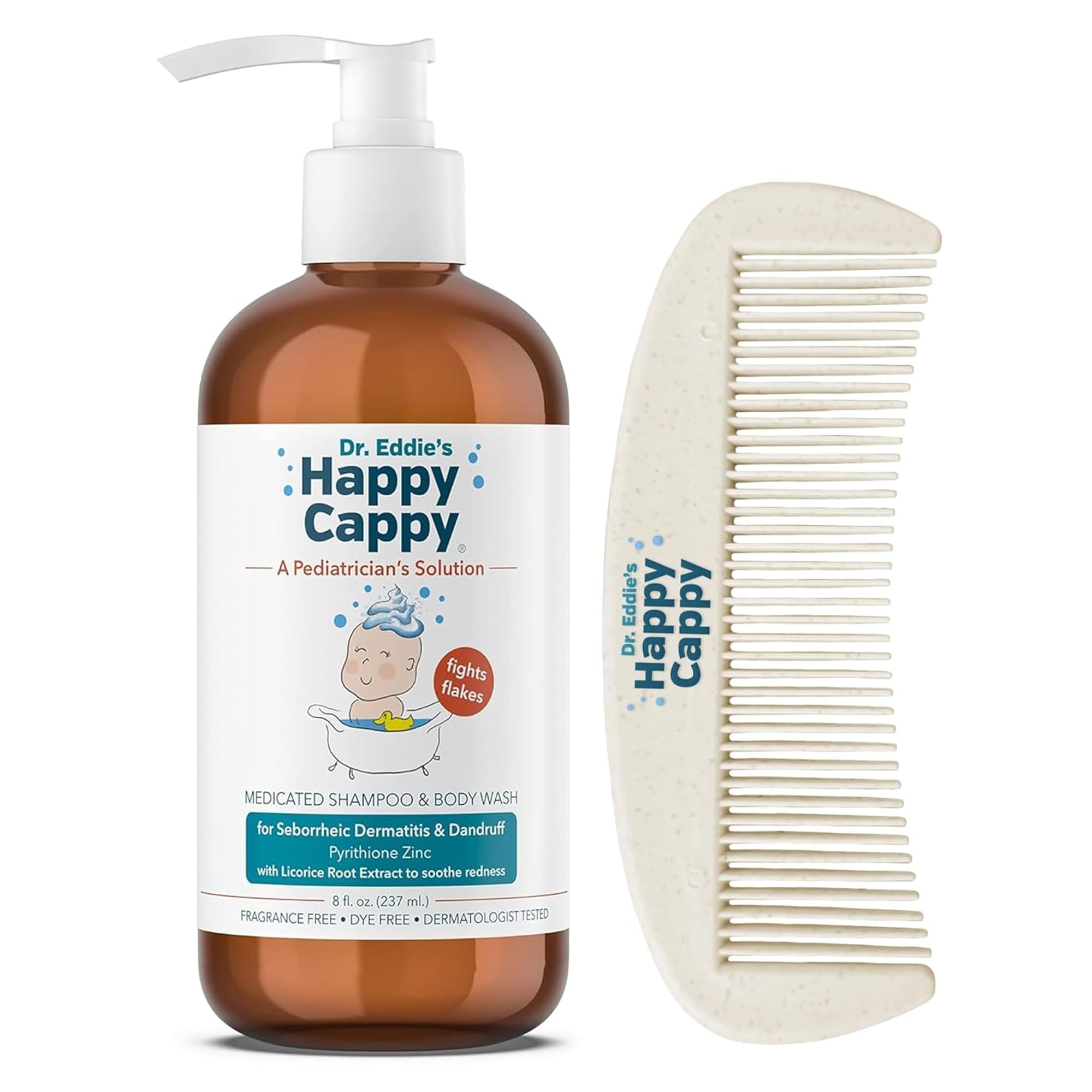 Happy Cappy cradle cap medicated shampoo bottle for gentle infant scalp care