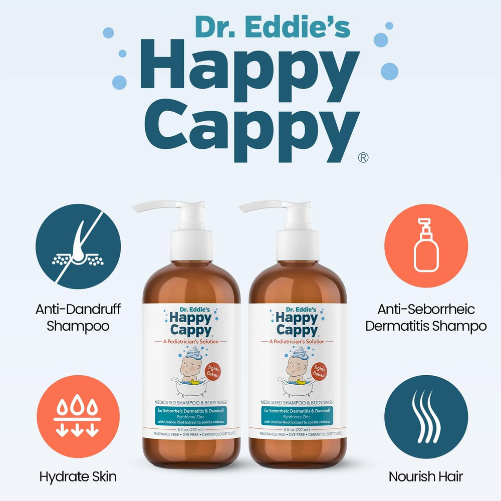 Happy Cappy Medicated Shampoo foaming lather for mild cleansing