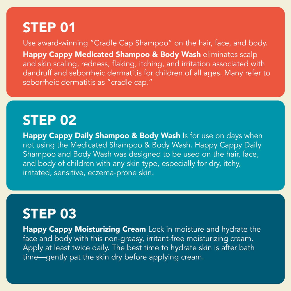Happy Cappy moisturizing eczema cream provides after-bath hydration for soft skin